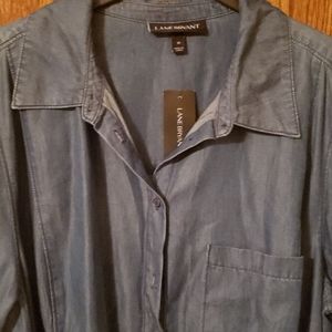 Lane Bryant Chambray/Denim Shirt Dress